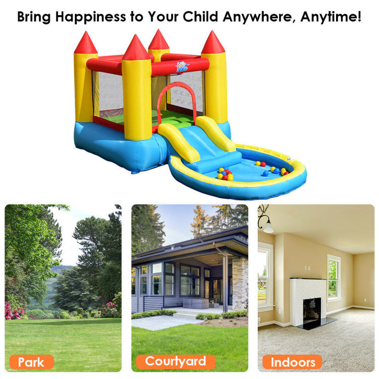 inflatable bounce house water slide