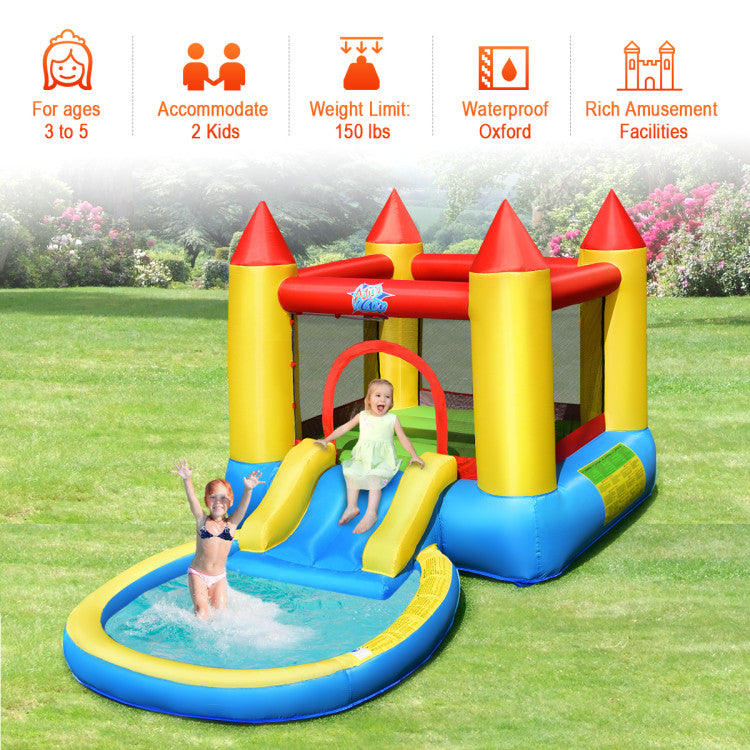 inflatable bounce house water slide