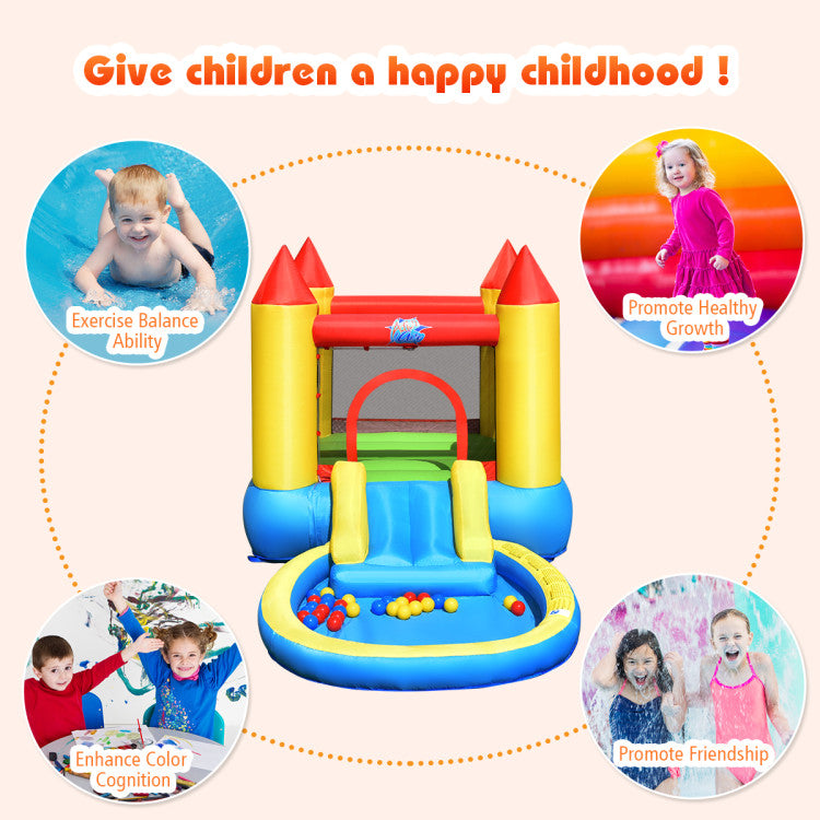 inflatable bounce house water slide