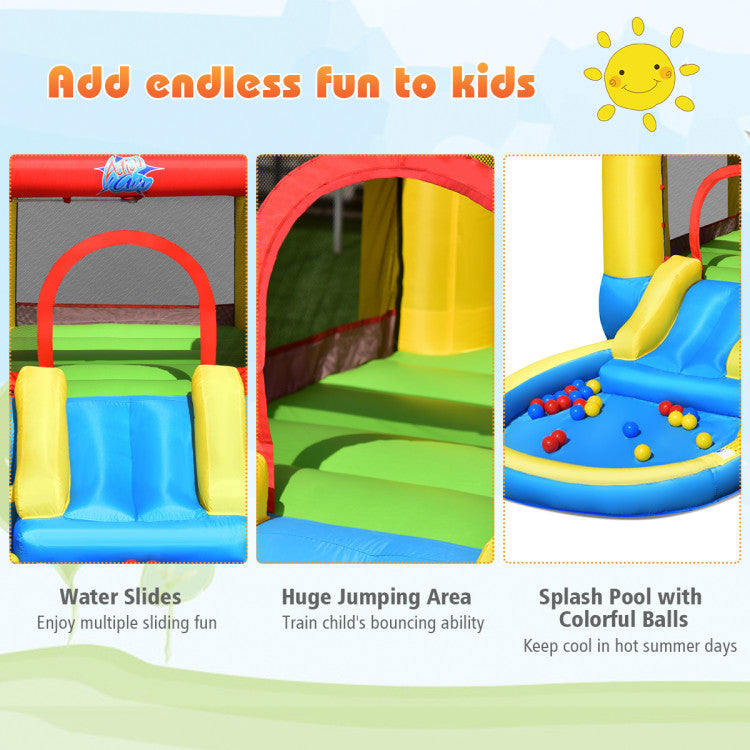 inflatable bounce house water slide