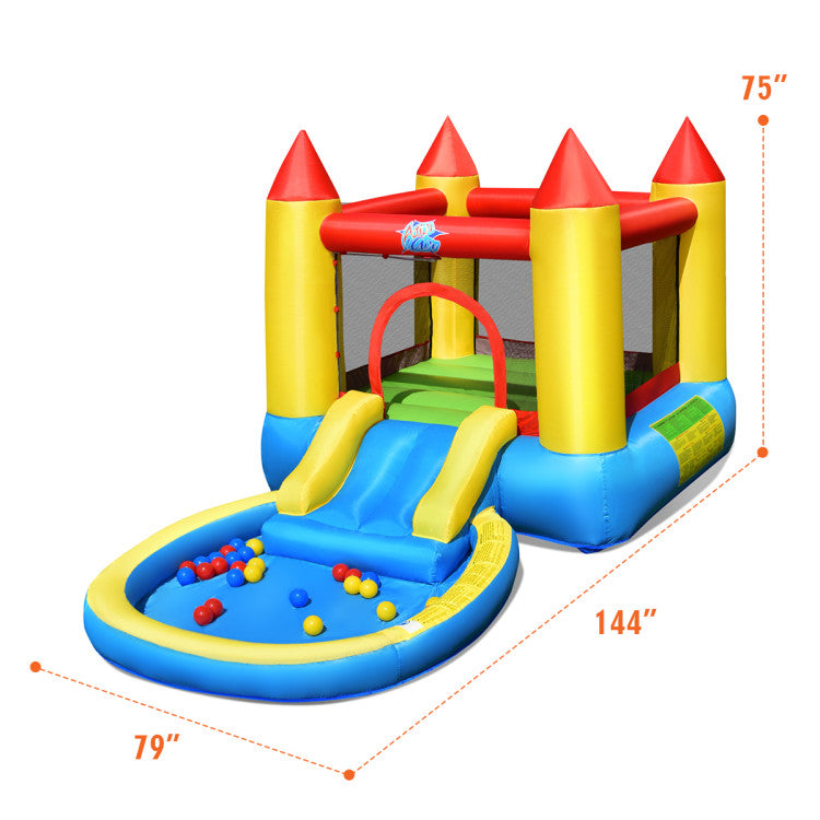 inflatable bounce house water slide