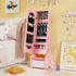 Freestanding Kids Jewelry Armoire with Storage & Adjustable Tilt Mirror