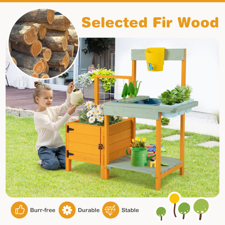 Kids Outdoor Potting Bench