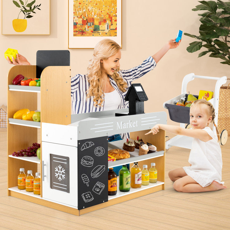 Kids playhouse style pretend grocery store