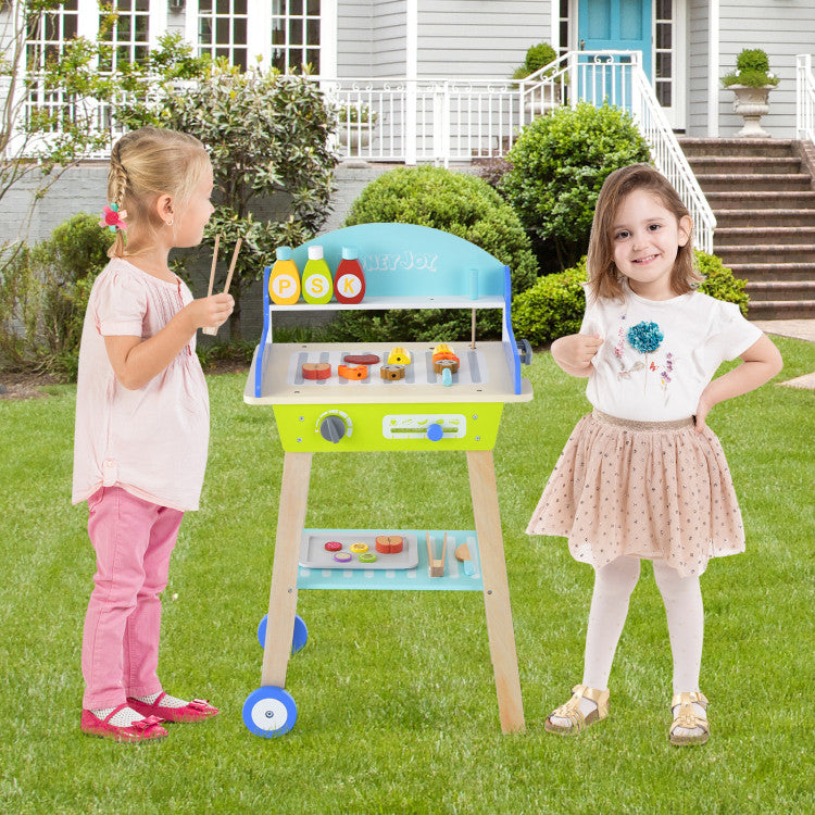 pretend barbecue grill toy set