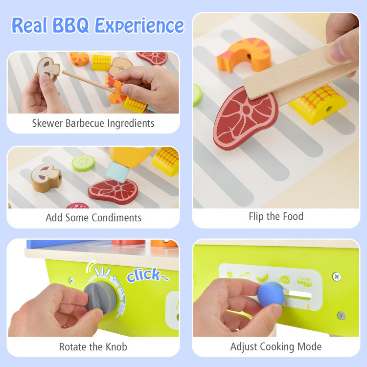 pretend barbecue grill toy set