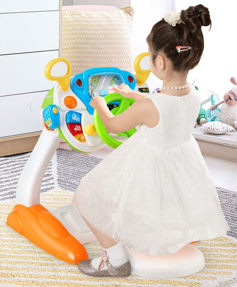 Kids Pretend Steering Wheel Toy with Lights & Sounds