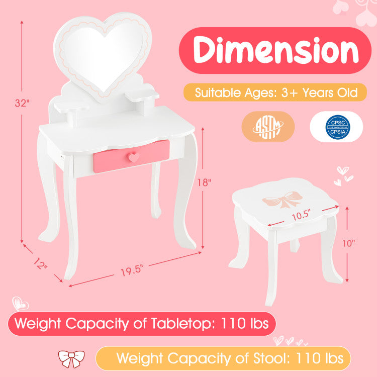 Wooden Vanity Set for Children