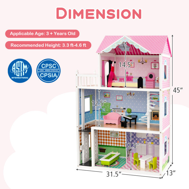 barbie wooden dollhouse kit