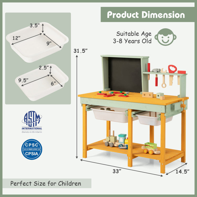 pretend play workbench for kids