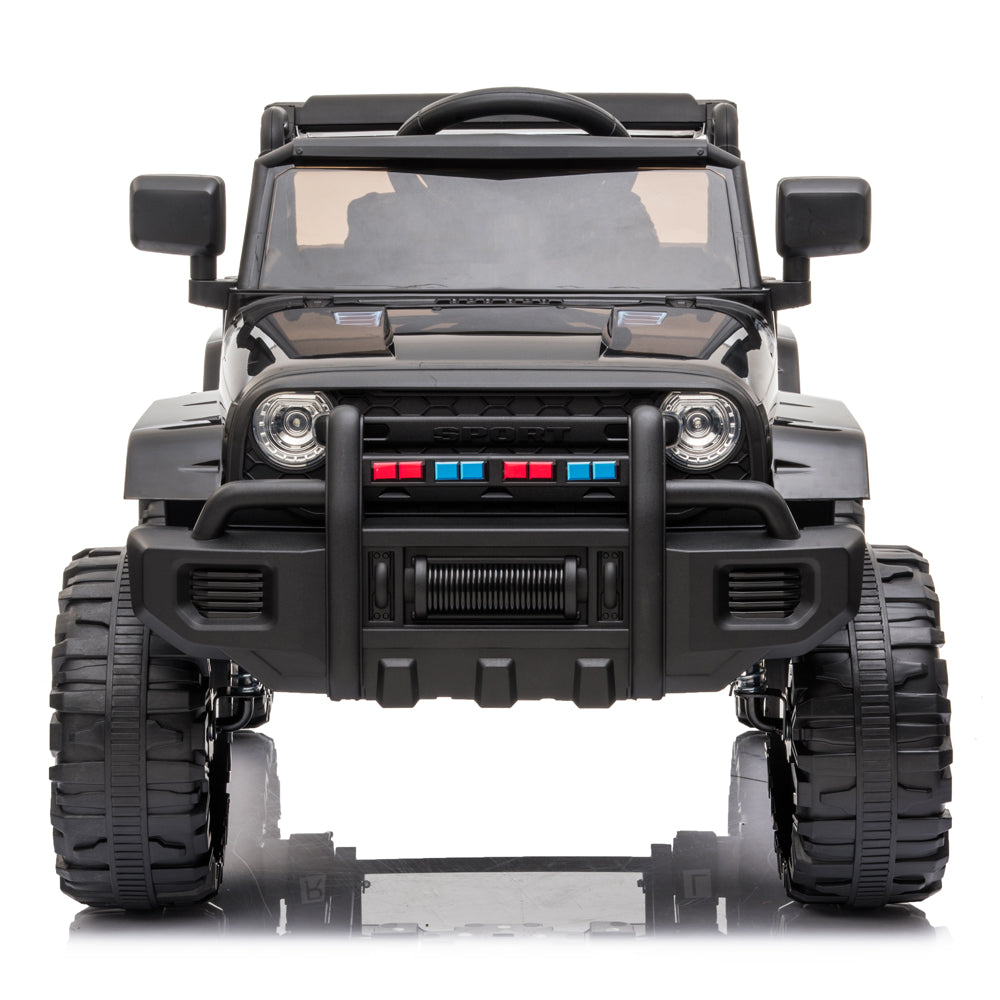 LZ-922 Jeep Toy Electric Car with Dual Drive 35W*2 Battery 12V4.5AH*1 and 2.4G Remote Control, Black