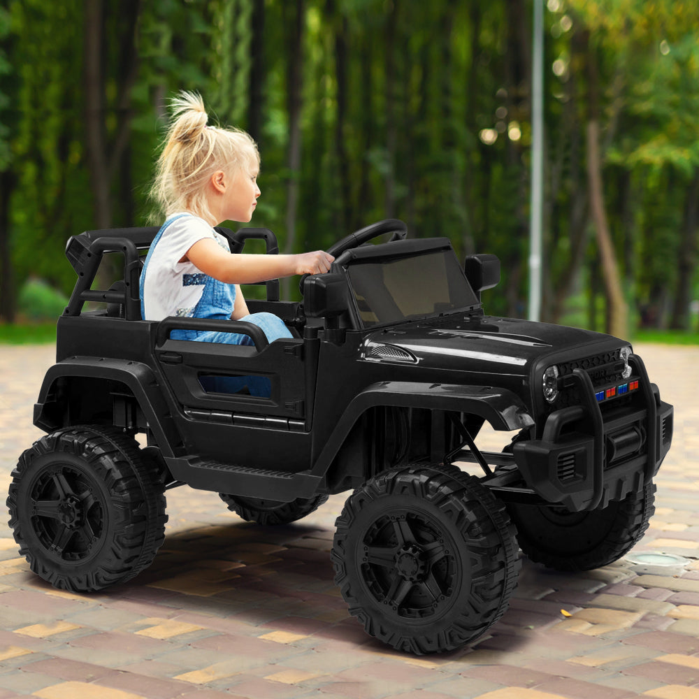 LZ-922 Jeep Toy Electric Car with Dual Drive 35W*2 Battery 12V4.5AH*1 and 2.4G Remote Control, Black