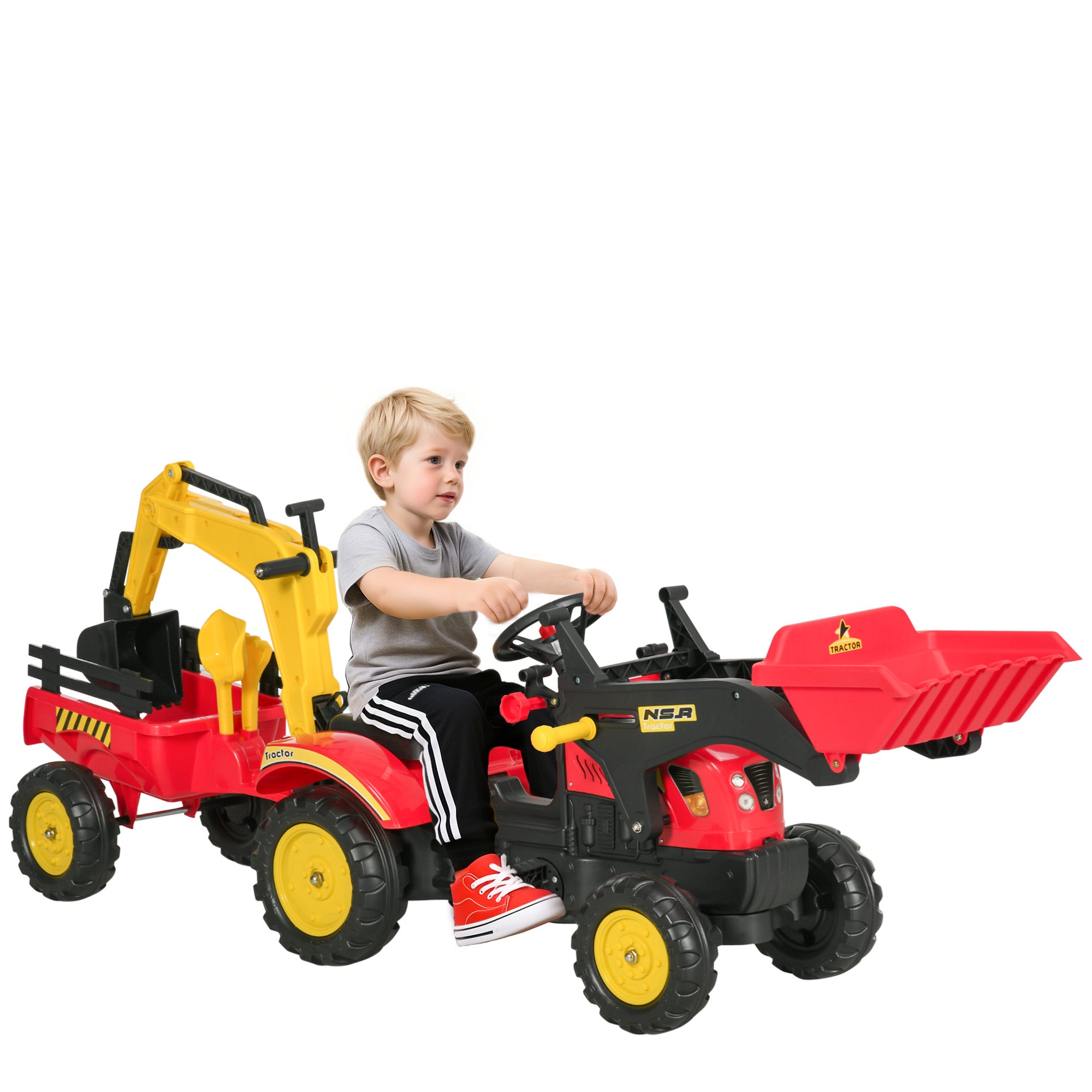 3-in-1 Kids Ride-On Digger