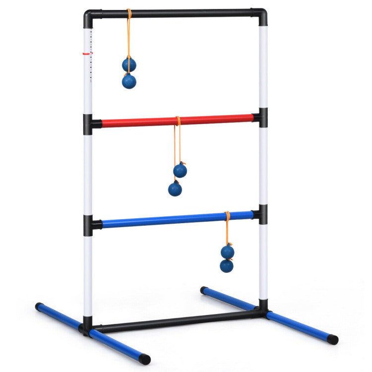 Ladder Ball Toss Game with Bolas, Score Tracker, and Carrying Bag for Easy Transport