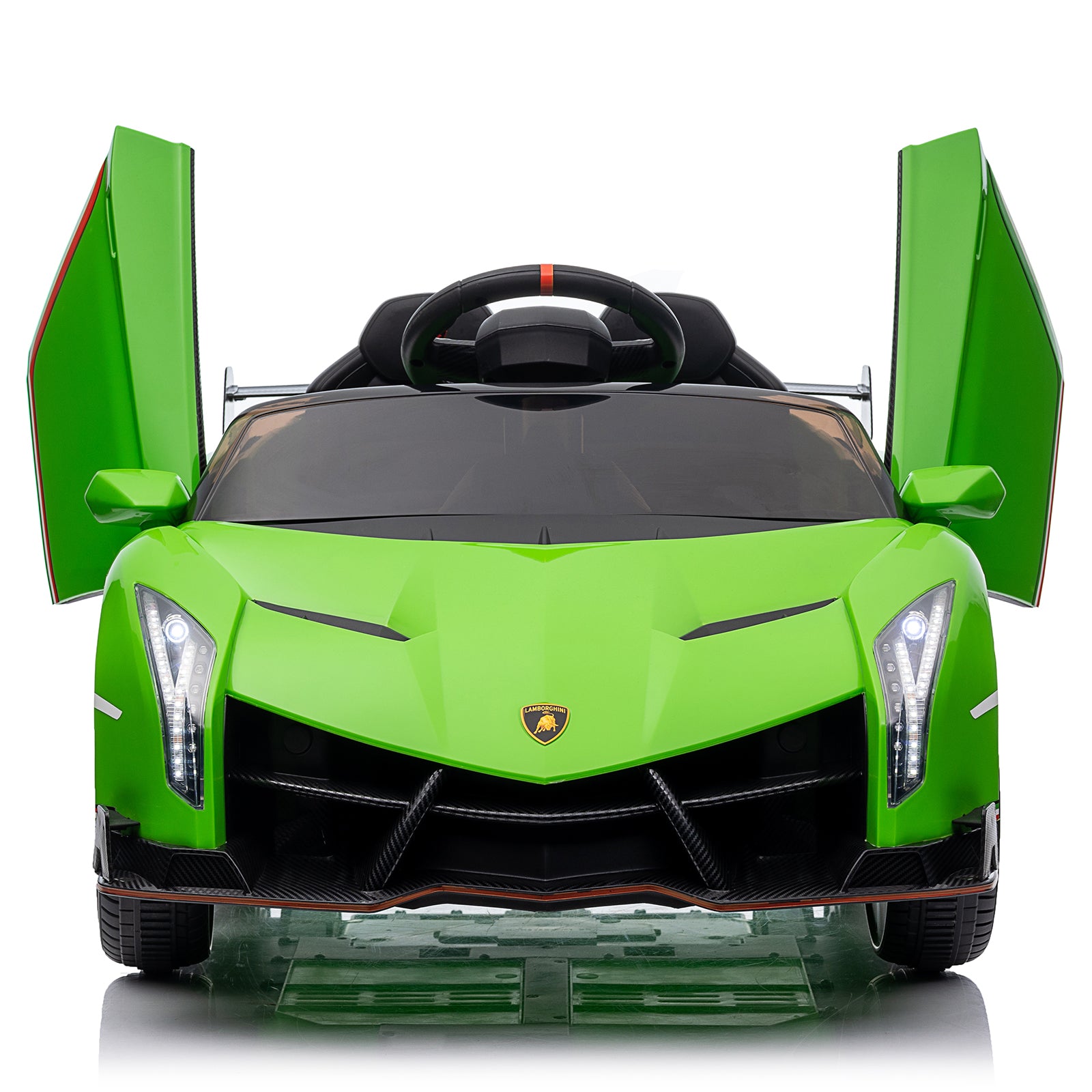 Lamborghini Poison Small Dual Drive 12V 4.5AH with 2.4G Remote Control Kids Sports Car, Electric Toy Car, Green