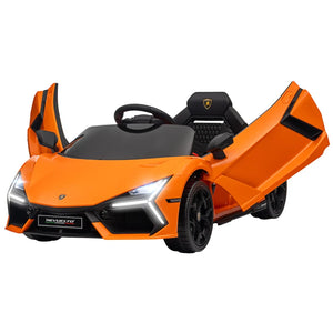 Lamborghini Revuelto 12V Kids Electric Ride-On Toy Car w/ Remote, Hydraulic Doors