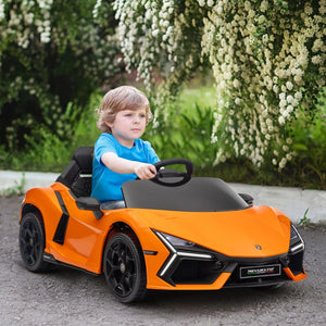 Lamborghini Revuelto 12V Kids Electric Ride-On Toy Car w/ Remote, Hydraulic Doors