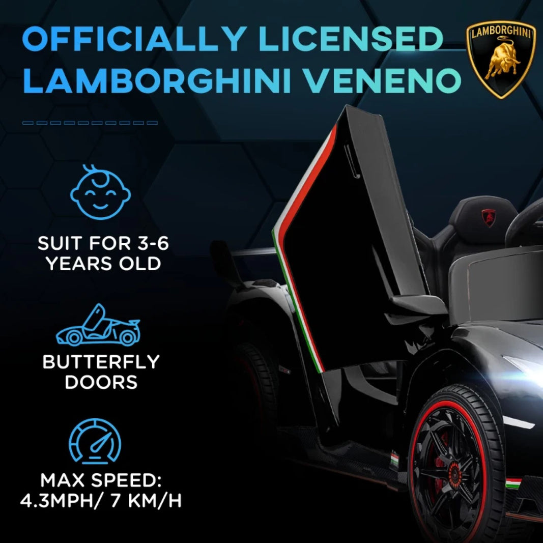 Lamborghini Veneno Licensed 12V Electric Kids Ride on Car