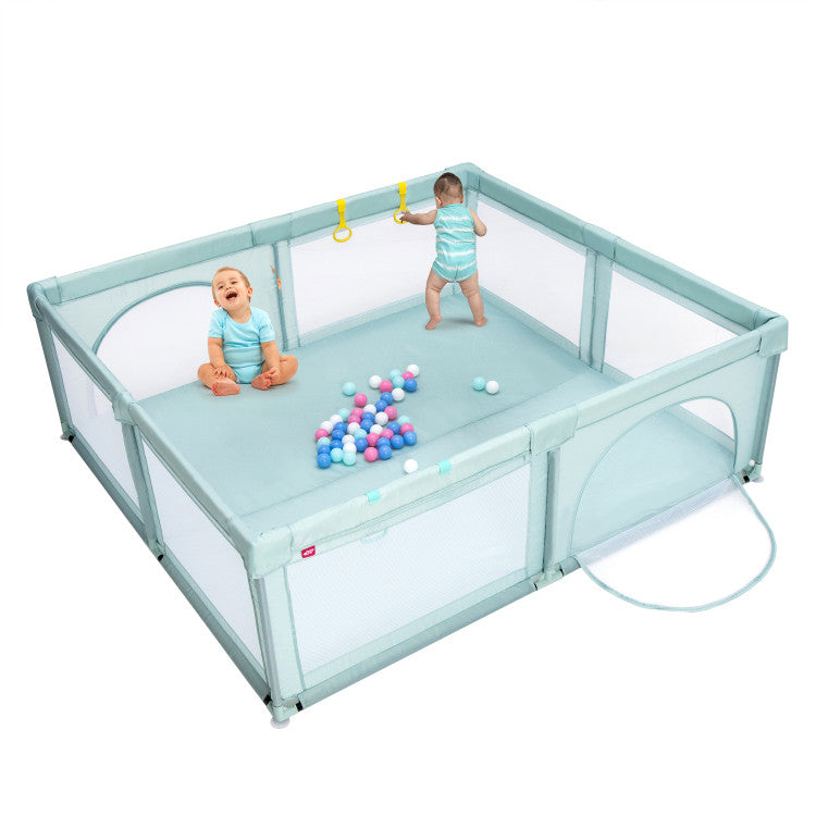 Large Baby Playpen with 50 Ocean Balls – Safe Infant Play Center Yard