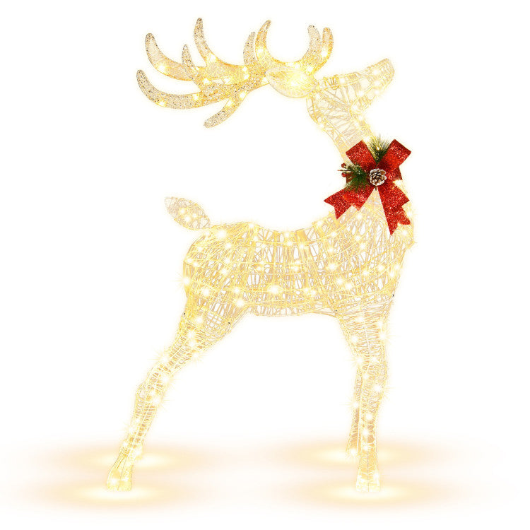 Lighted Christmas Reindeer with Ground Stakes for Outdoor Holiday Decor