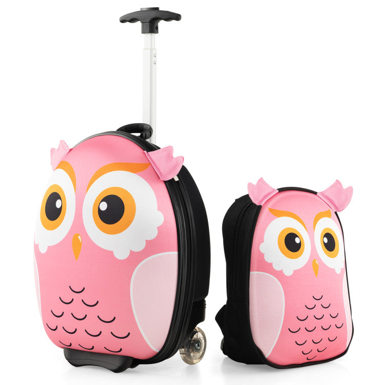 Lightweight Kids' Rolling Suitcase - Portable Travel Luggage for Children