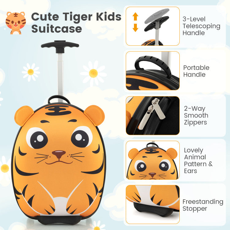 Lightweight Kids' Rolling Suitcase - Portable Travel Luggage for Children