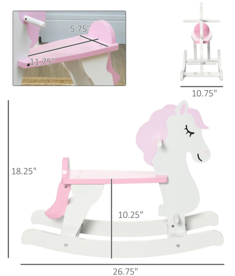 pink rocking horse 3 year old