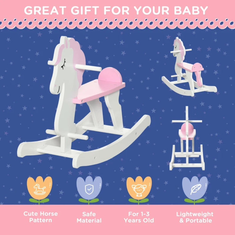 pink rocking horse 3 year old