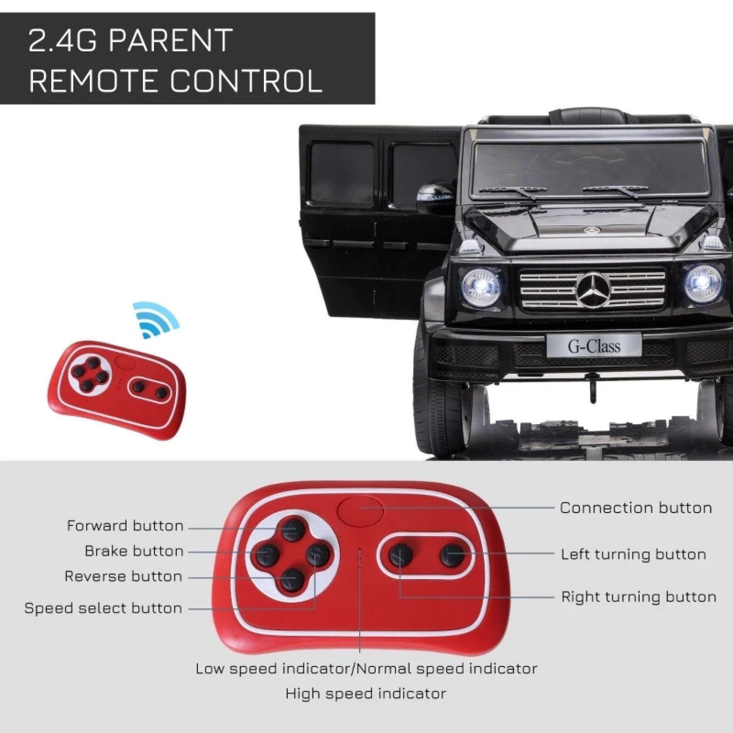 Mercedes Benz G500 12V Battery Powered Kids Ride On Toy