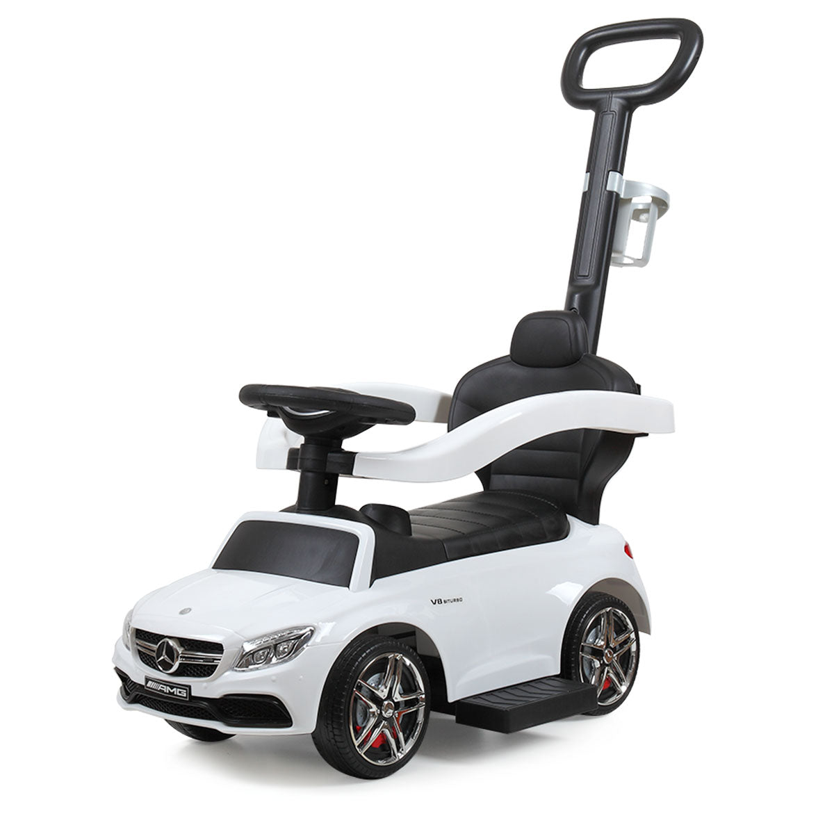 Mercedes Benz Kids Ride On Toy Car, 3-In-1 Stroller Sliding Walking Car for Toddlers