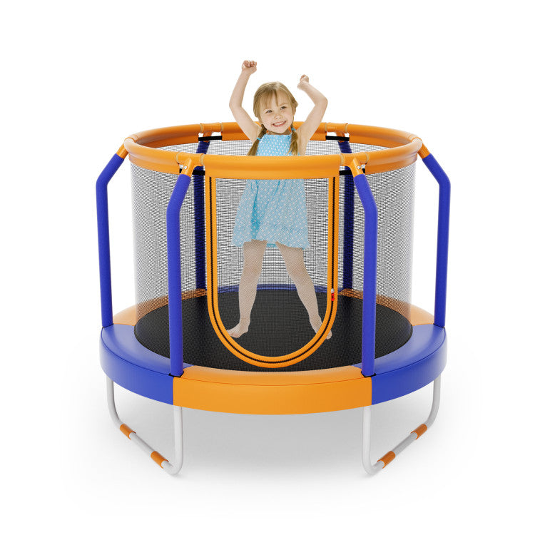 Mini Trampoline with Enclosure Net & Heavy-Duty Metal Frame – Safe Outdoor Fun