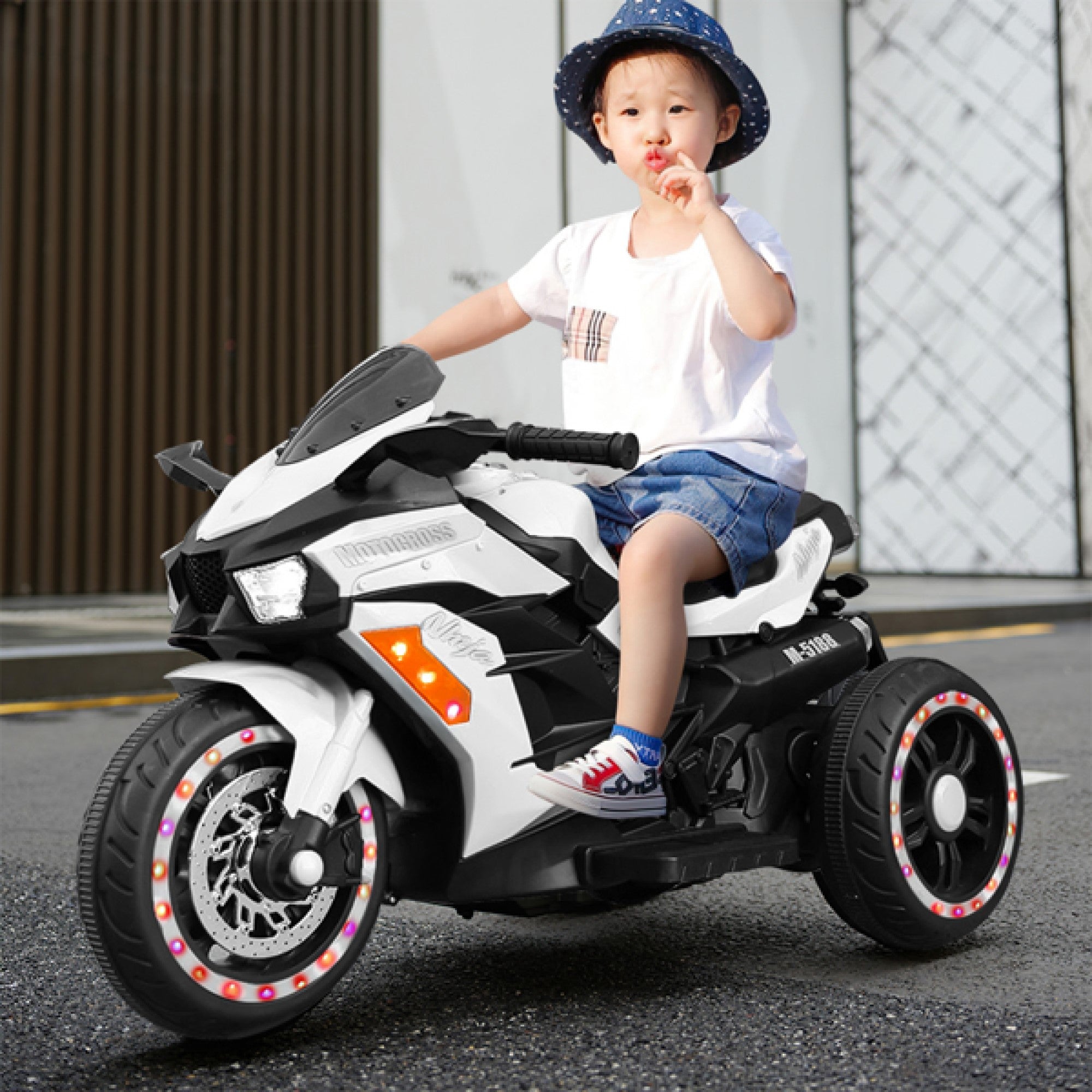 Perfect Ride for Your Kids: 12V Battery Electric Motorcycle with 3 Wheels, White - Easy to Assemble and Loaded with Features