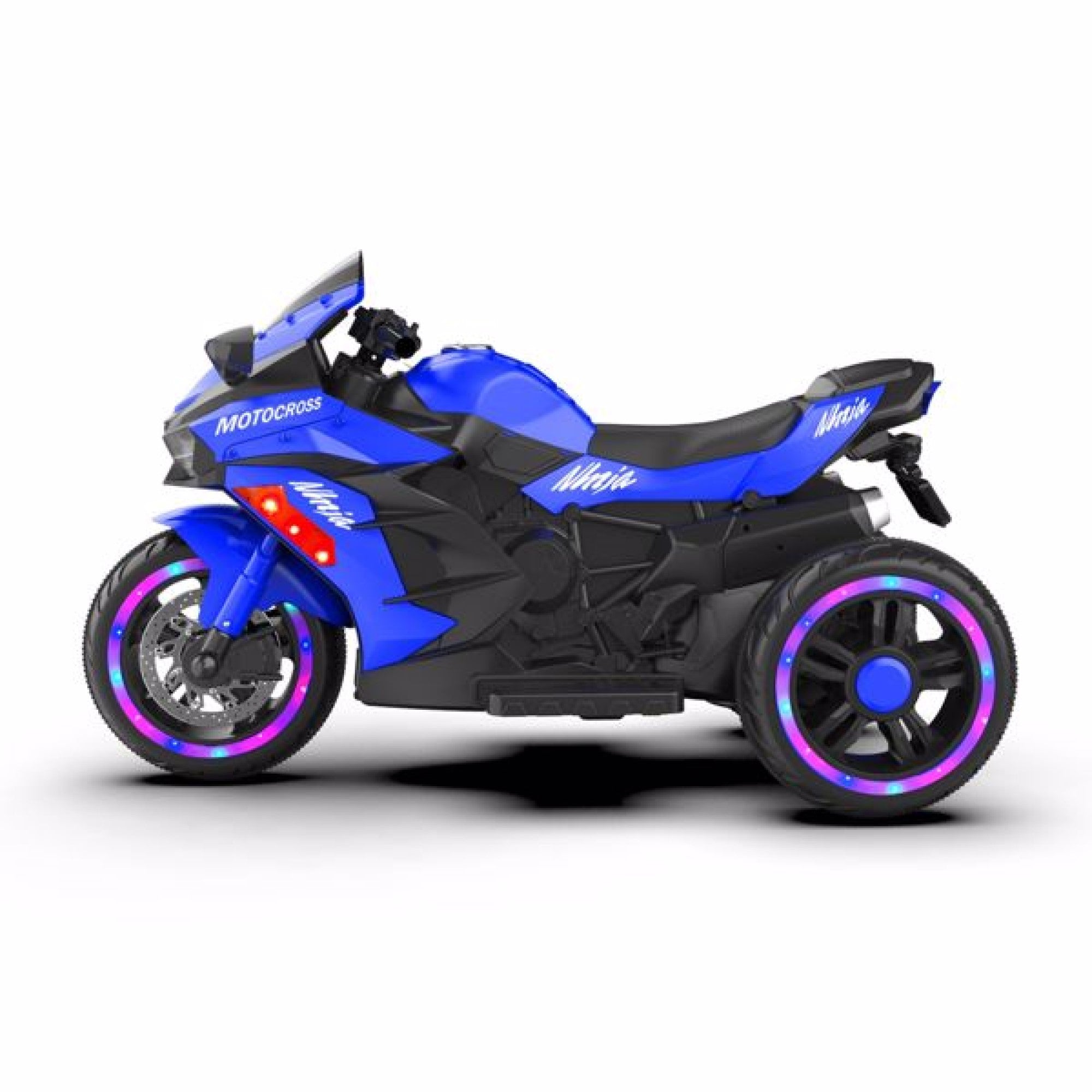 Perfect Ride for Your Kids: 12V Battery Electric Motorcycle with 3 Wheels, Blue - Easy to Assemble and Loaded with Features