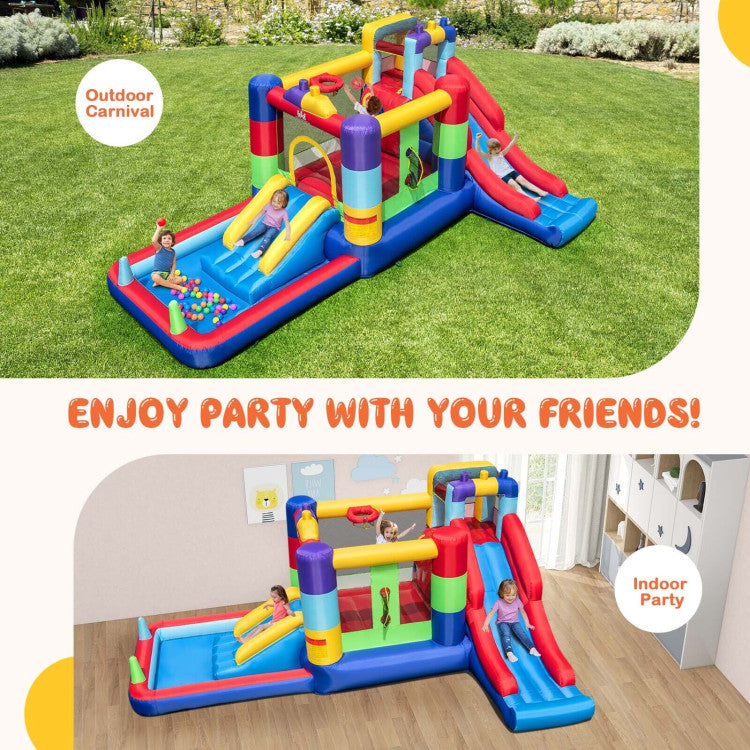 inflatable bounce house with slide