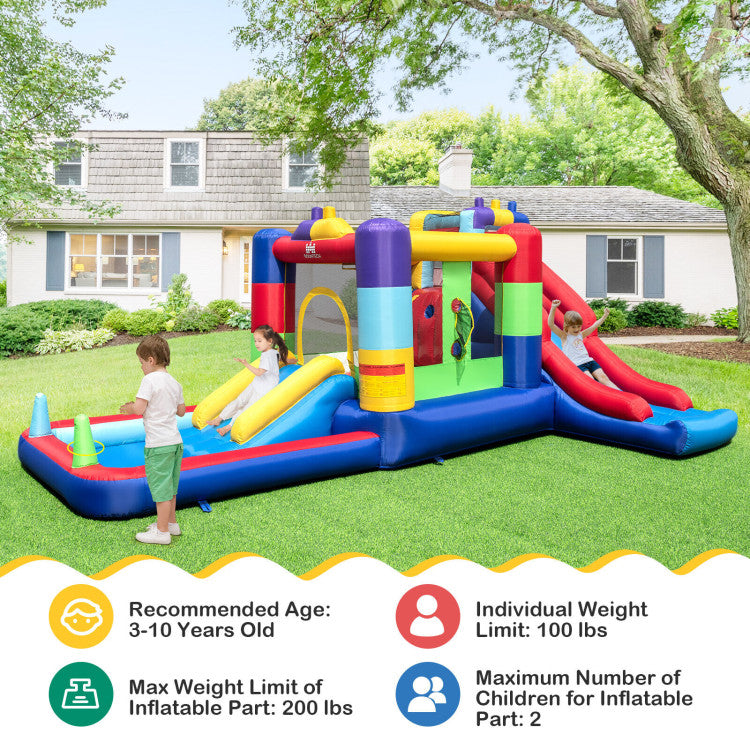 inflatable bounce house with slide