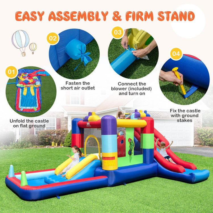 inflatable bounce house with slide