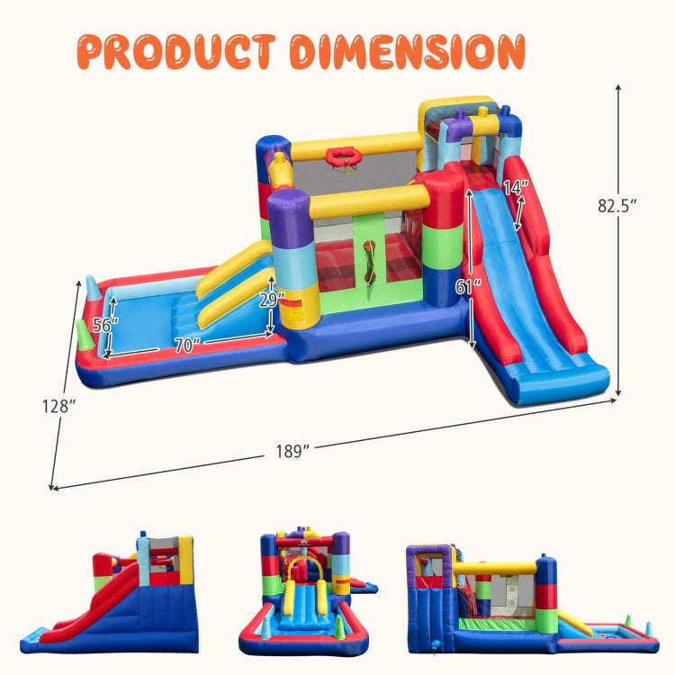 inflatable bounce house with slide