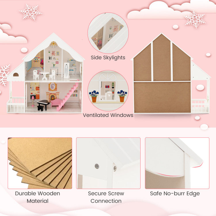 wooden dollhouse kit