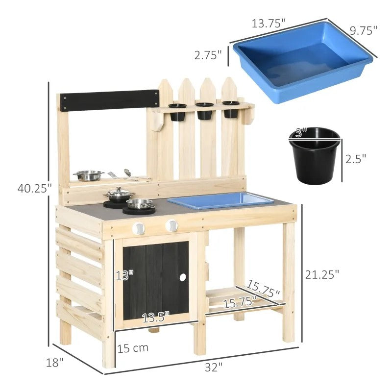 Kids kitchen toy vanity playset