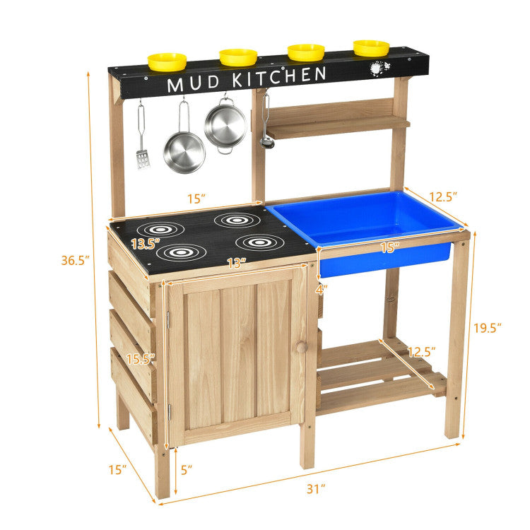 Outdoor Mud Kids Kitchen Playset 