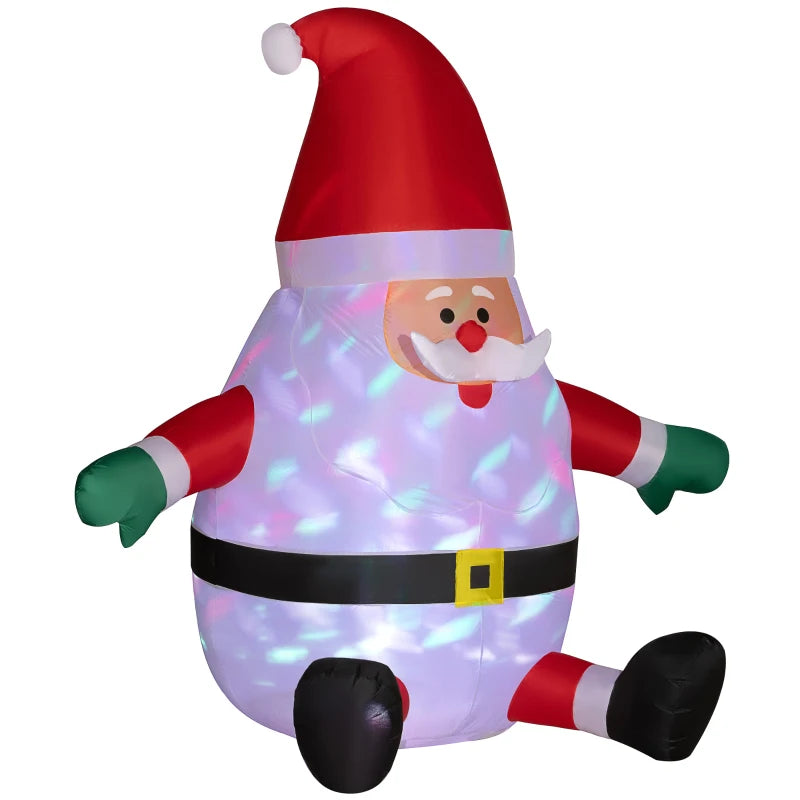 Outsunny 6' Inflatable Santa with Rotating Magic Ball Light | Outdoor Christmas Decor