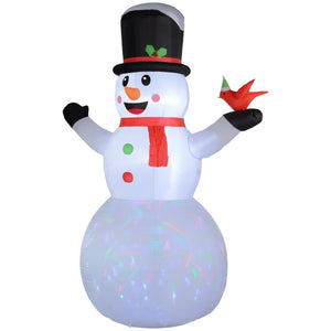 KRZ - Outsunny 12FT Inflatable Snowman with Rotating LED Lights for Yard & Indoor Decor