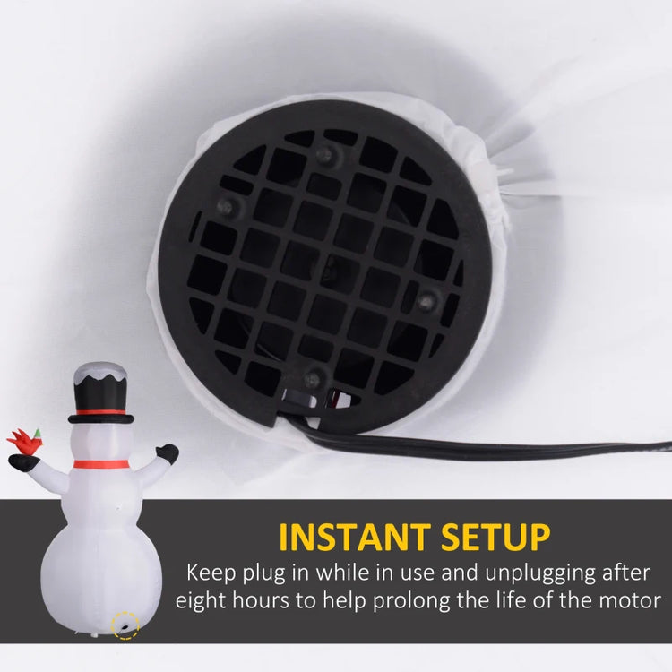 KRZ - Outsunny 12FT Inflatable Snowman with Rotating LED Lights for Yard & Indoor Decor