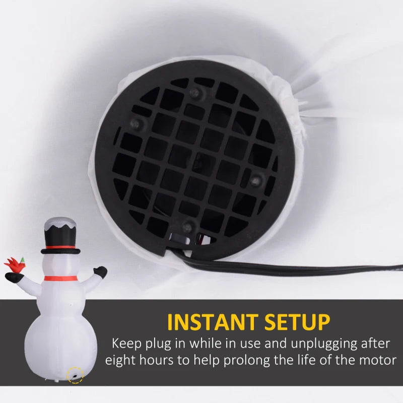 KRZ - Outsunny 12FT Inflatable Snowman with Rotating LED Lights for Yard & Indoor Decor