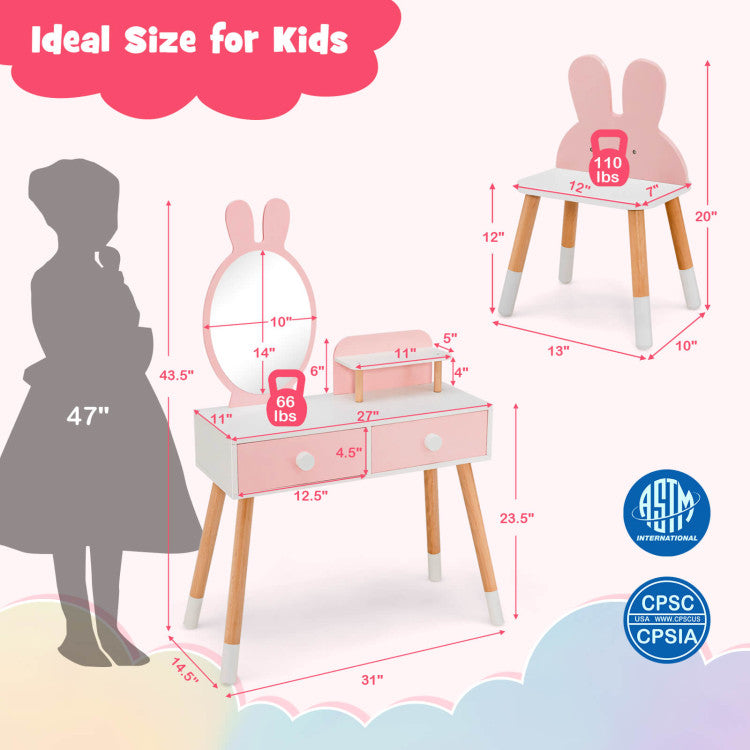 Pink Vanity Set for Kids