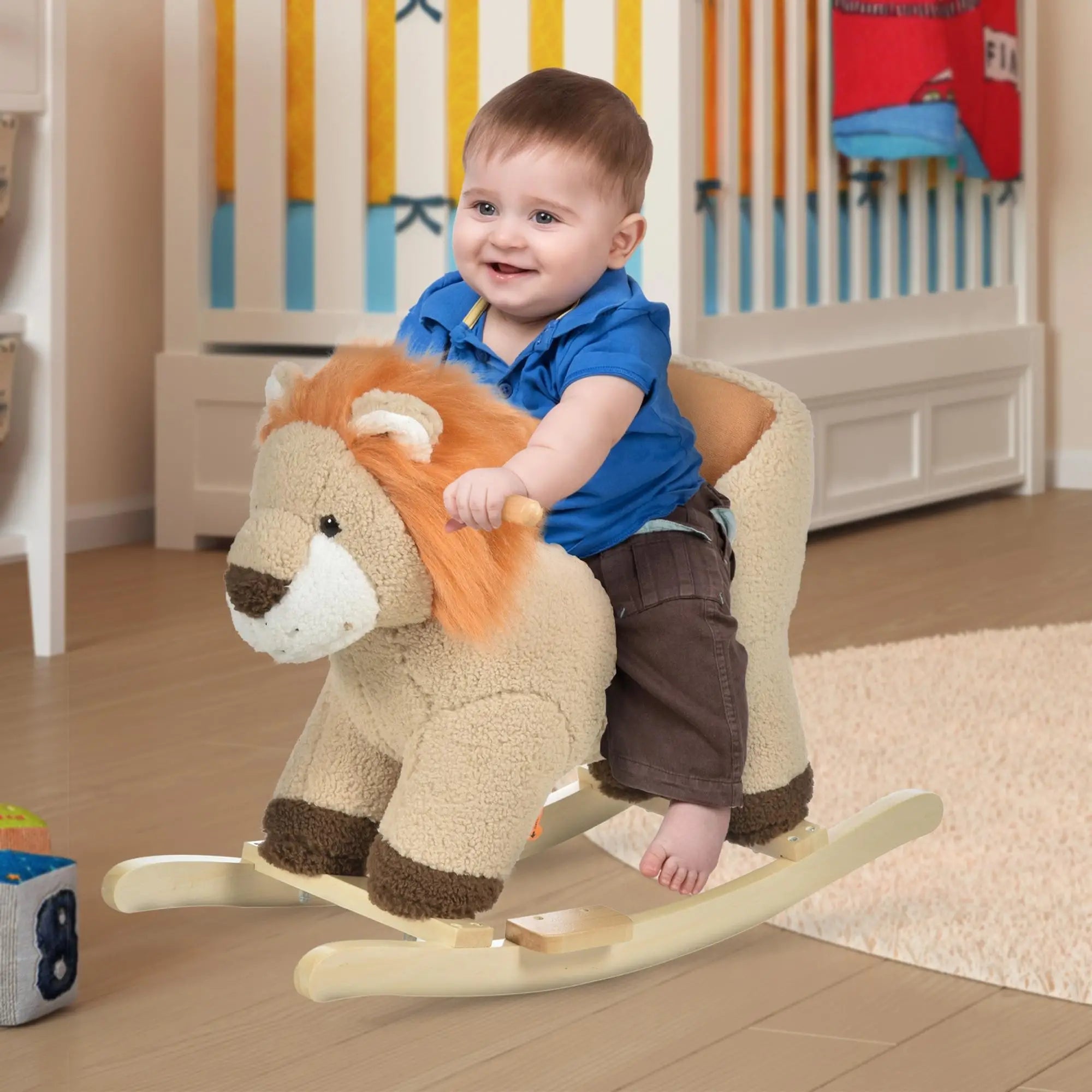 Plush Lion Baby Rocking Toy