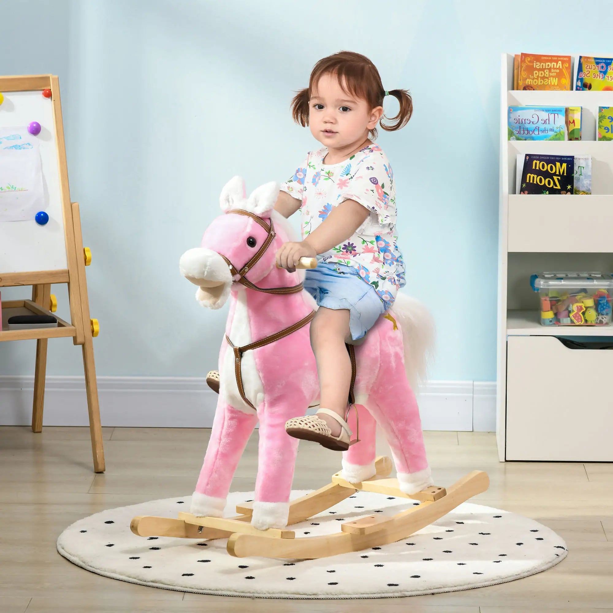 Plush Kids Rocking Horse Toy