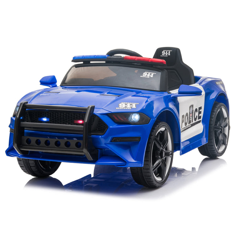 childrens electric police car blue