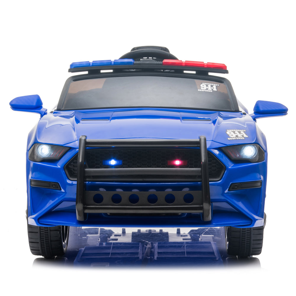 childrens electric police car blue