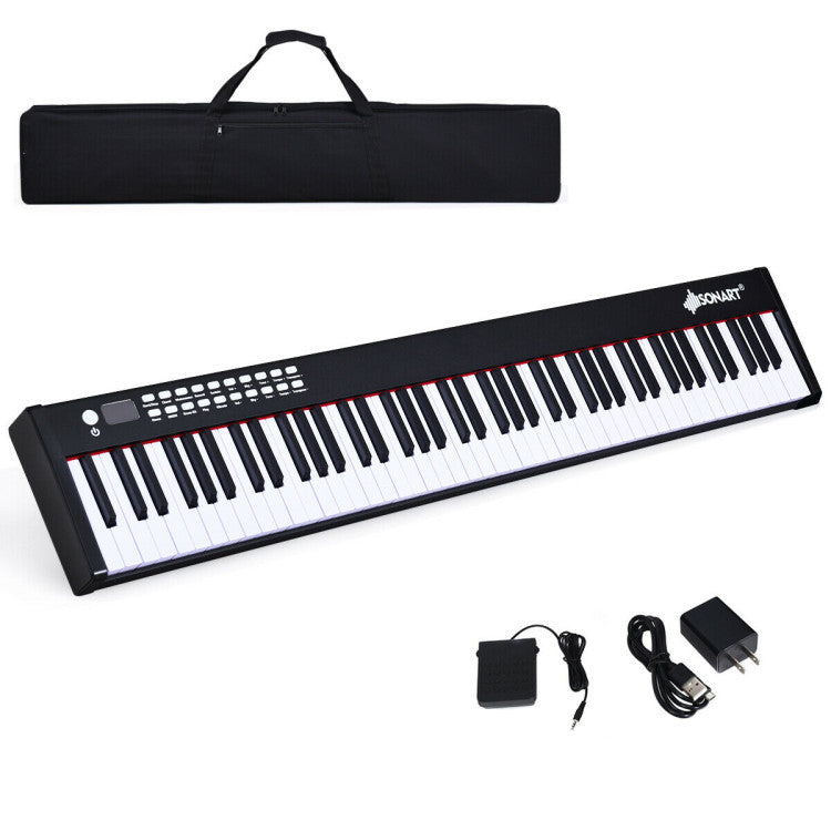 Portable 88-Key Full-Size Semi-Weighted Digital Piano Keyboard for Practice & Performance